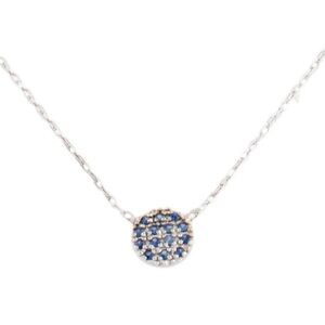14 k white gold and sapphire necklace